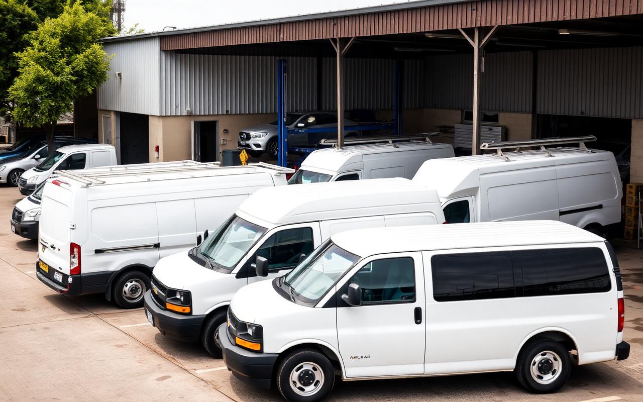 Commercial fleet vehicles at Aulin Automotive